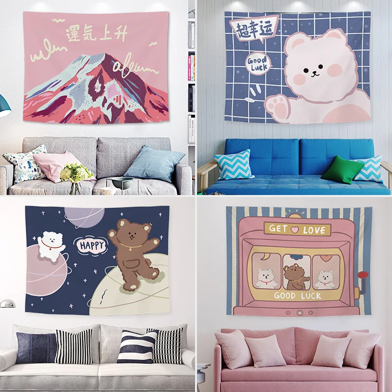 

3d Anime Background Wall Hanging Cloth Birthday Girl Decorations Tapestry Covering Fabric Hanging Bedroom Girly Photography