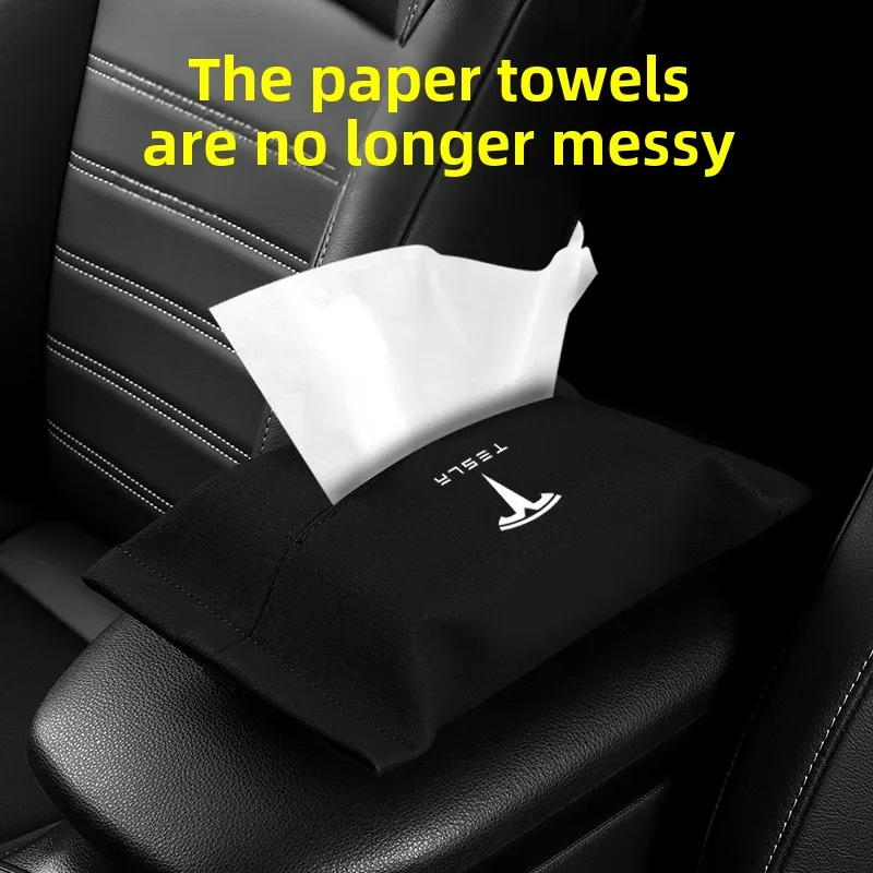 Автомобильная коробка для салфеток сумка хранения Tesla Model 3/X/S/Y автомобильные
