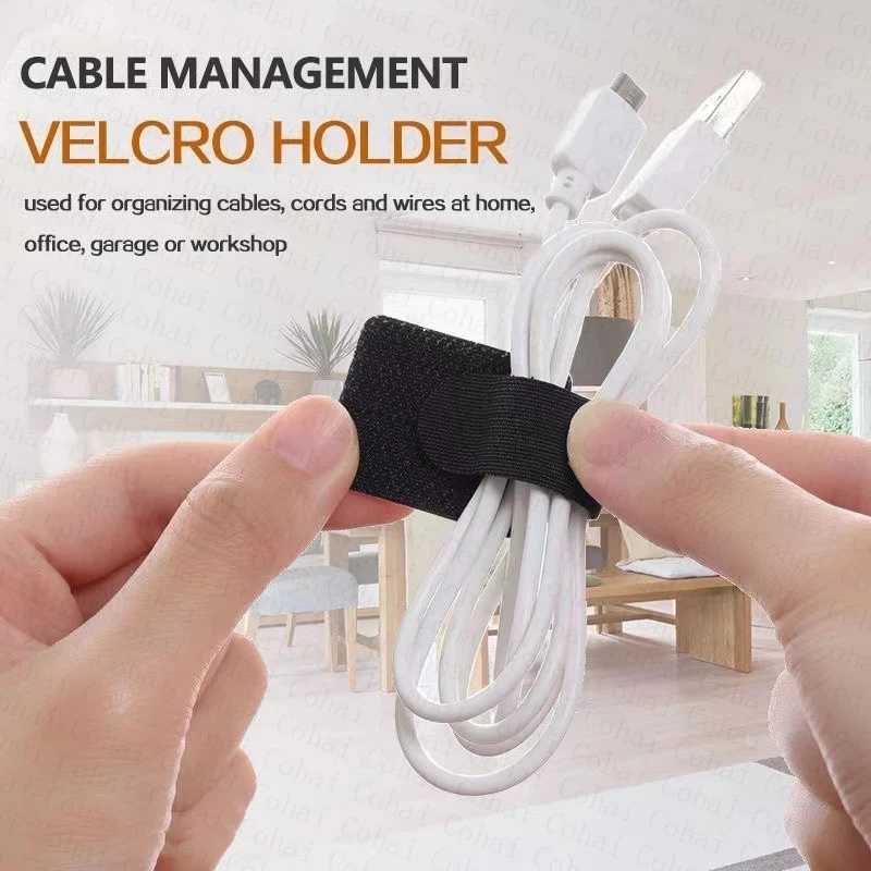 

Self-adhesive Cable Organizer Cable Tie Desktop Wire Management USB Data Cable Line Storage Strap Reusable Fastener Tape