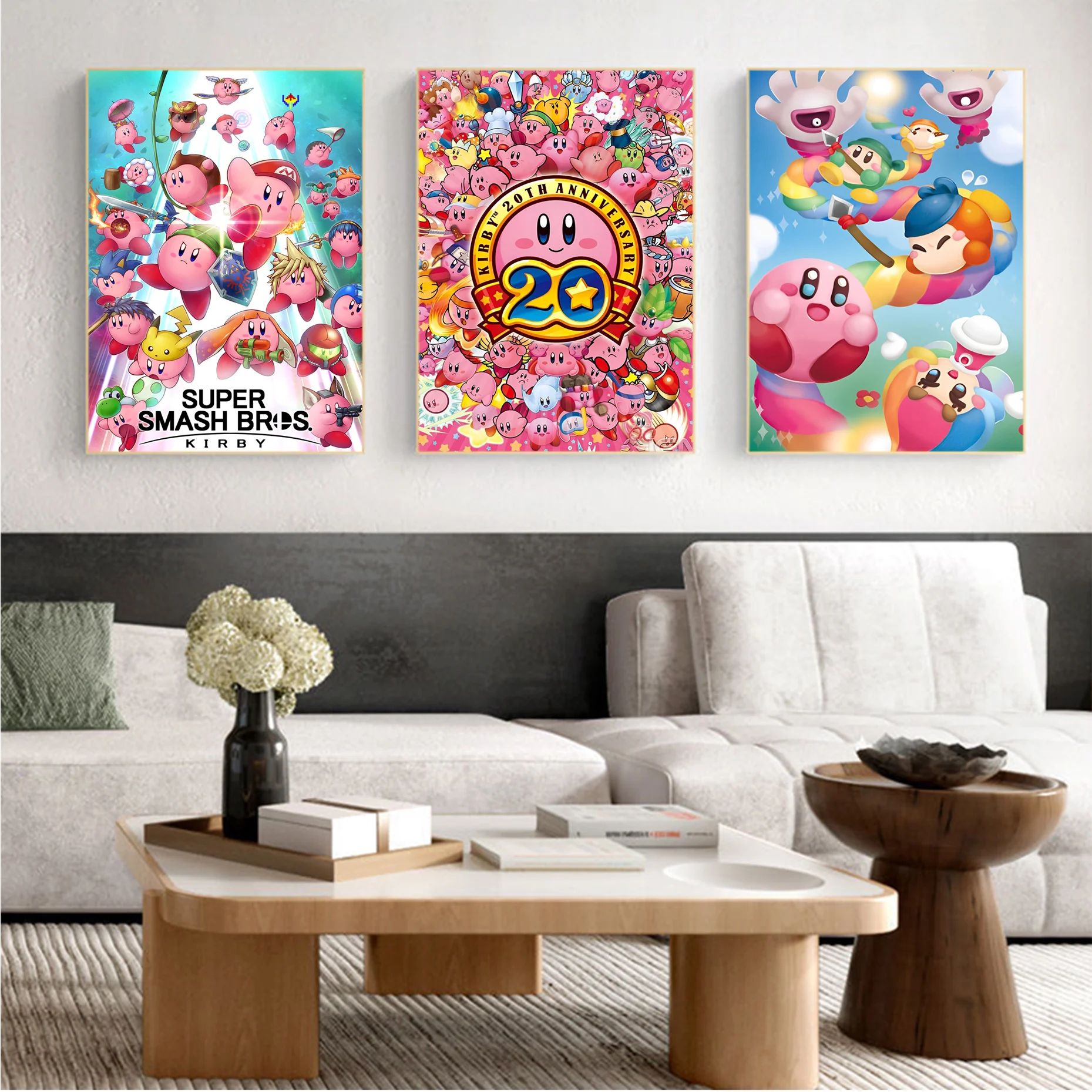 

Cute K-Kirbies Poster Classic Anime Poster Fancy Wall Sticker For Living Room Bar Decoration Decor Art Wall Stickers