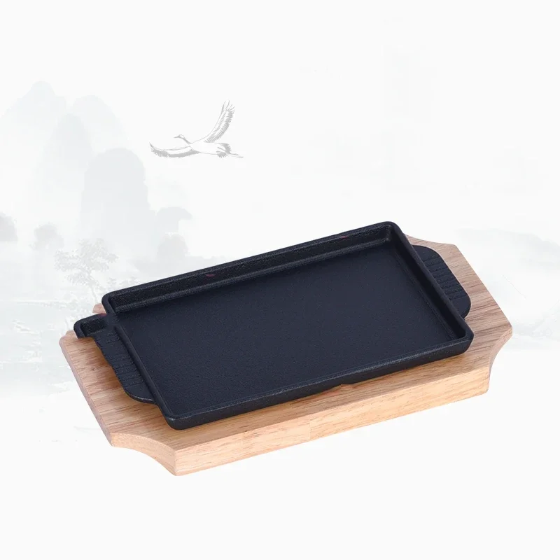 Домашняя жареная тарелка для стейка коммерческая железная плита барбекю