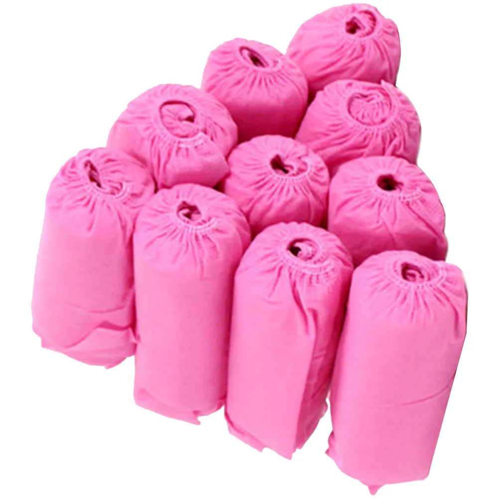 

100pcs Boot& Shoe Covers Resistant Non- woven Elastic Band Overshoes Shoes Cover