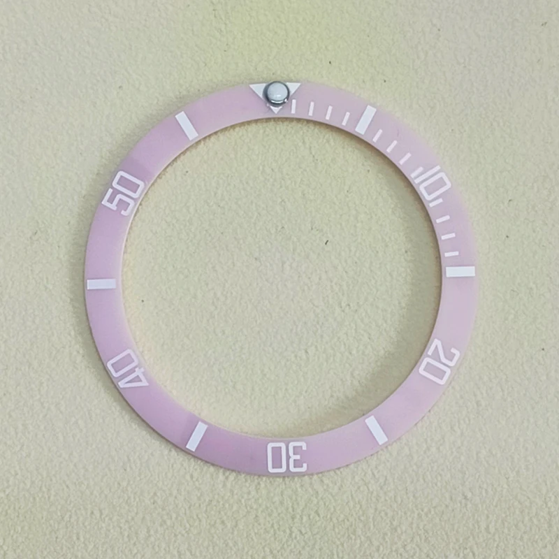 Yellow/White/Blue/Red 38mm Watch Bezel Ceramic Beveled Edge Watch Insert Ring Fit 40mm Mens Watch Case Modified Part Accessories