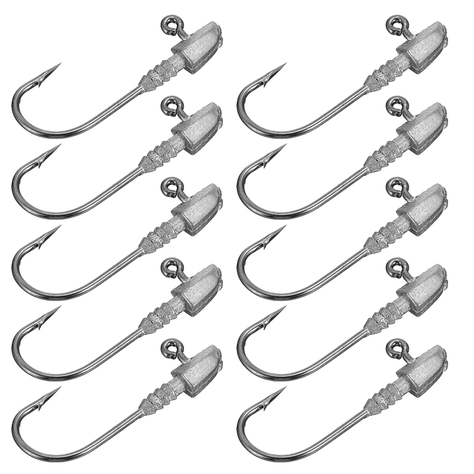 

10 шт. практичный рыболовный крючок со свинцовой головкой