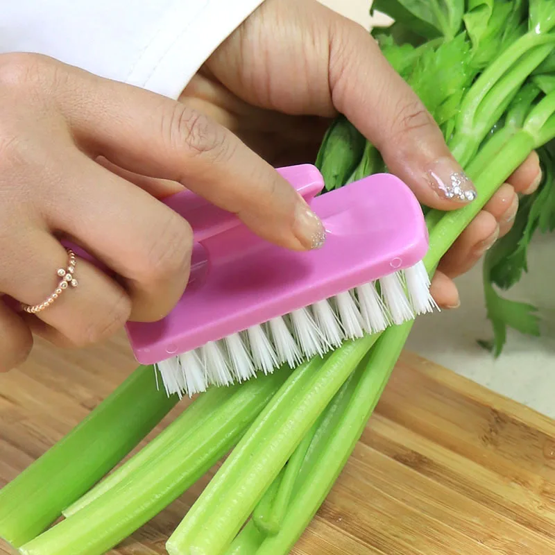 

Household Stiff Fruit and Vegetable Brush Portable Carrot Fruit Vegetable Cleaning Scrub Basket Basin Brush