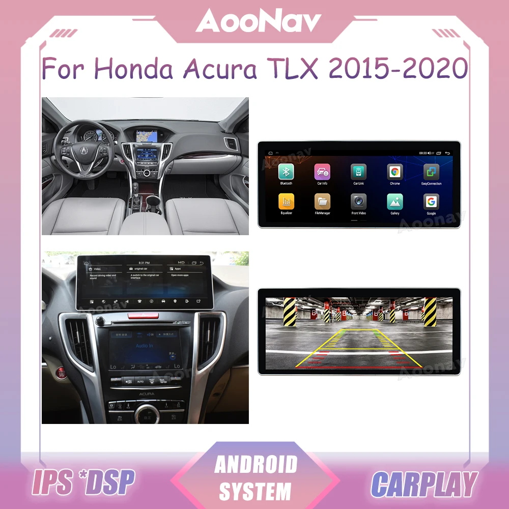

128G Android Car Radio Stereo For Honda Acura TLX 2015-2020 Touch Screen Carplay Auto Intelligent system Navigation Bluetooth