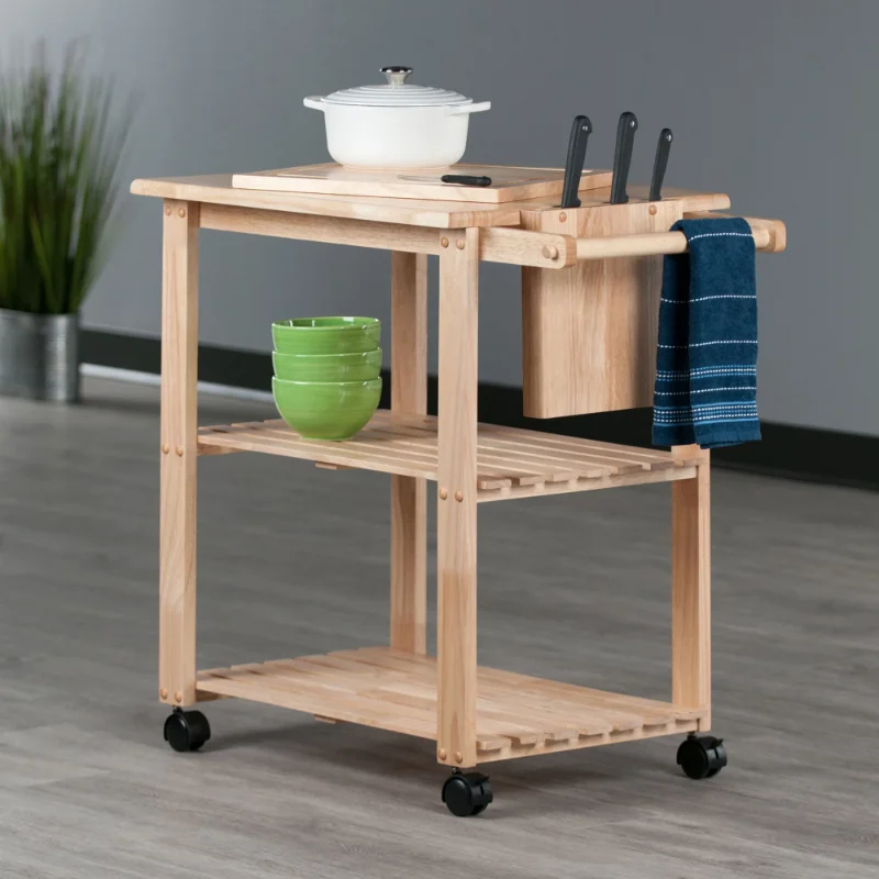 

Winsome Wood Mario Utility Kitchen Cart, Natural Finish trolley cart storage cart