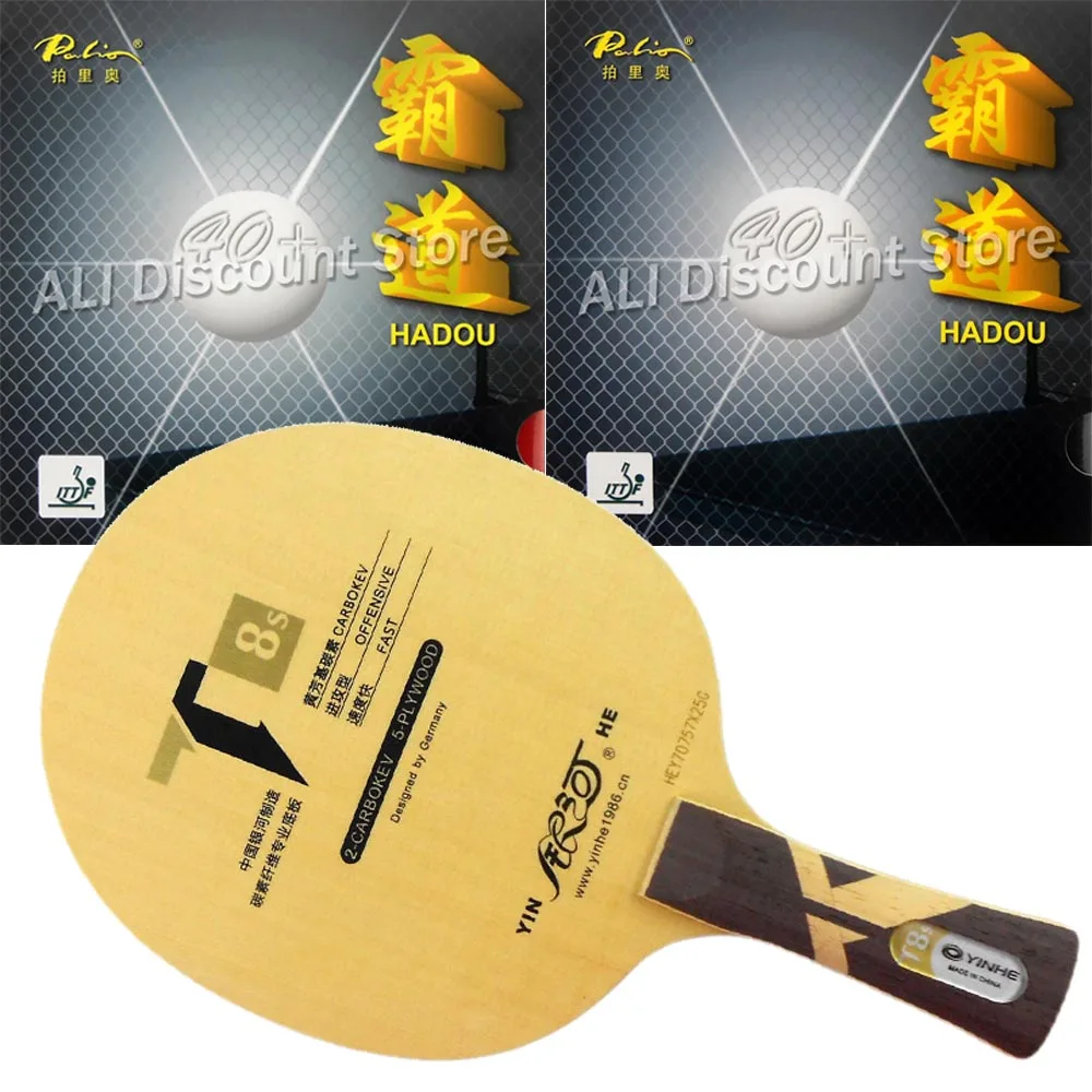 

Pro Combo Racket Galaxy YINHE T8s Table Tennis Blade with 2Pieces Palio official 40+ hadou PingPong rubber