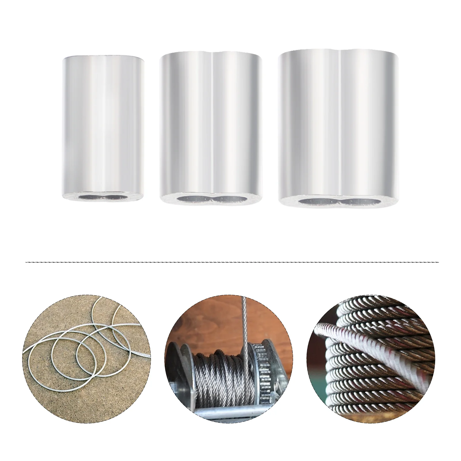 

Sleeves Aluminum Wire Sleeve Shaped Holerope Crimping 8 Line Stop Connectorstool Ferrule Double Ends Cable Kit