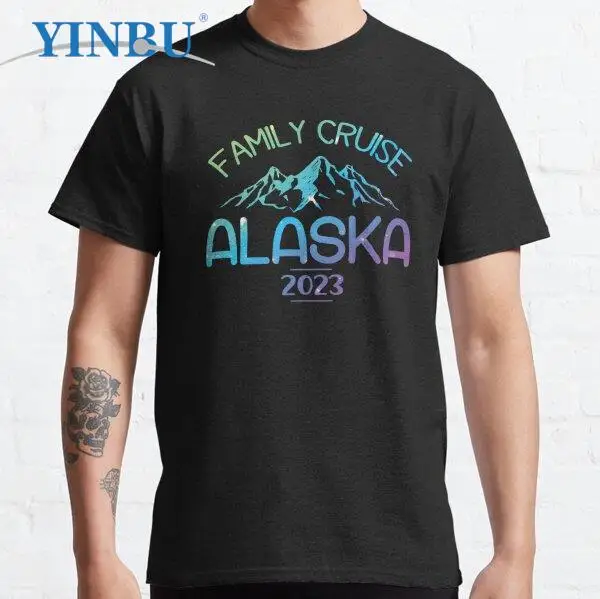 

Cool Matching Family Friends And Group Alaska Cruise 2023 t shirts for men YinBu streetwear graphic anime tees