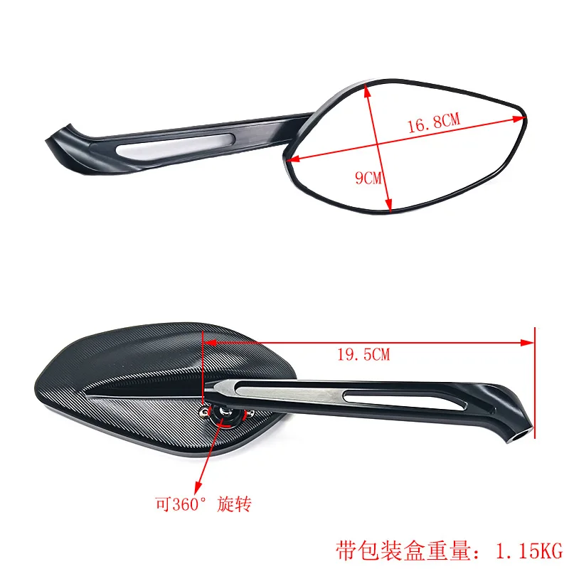 

Universal Large field of view and high quality Motorcycle Rearview Mirror For KAWASAKI Z250 Z300 Z650 Z750 Z800 Z900 Z1000 ZX9R