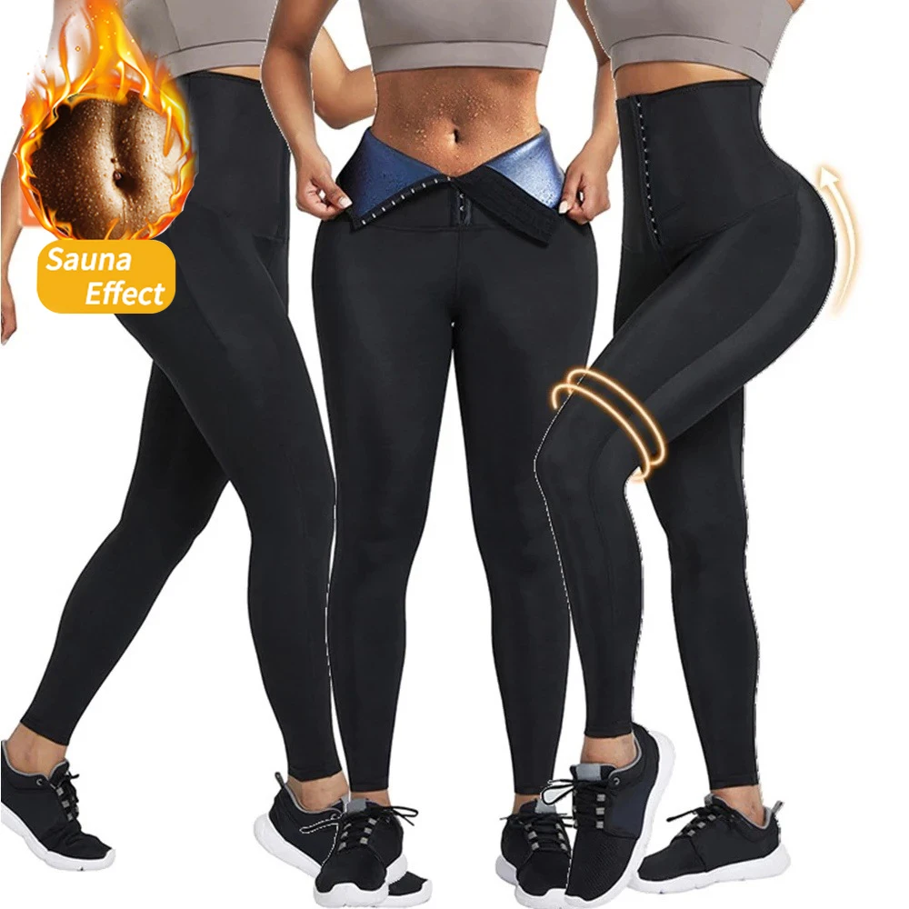 

Sweat Body Shaper Pants Waist Trainer Shaper Leggings for Women Sauna Pant Fat Burning Gym Fitness High Waisted Sports Tighs
