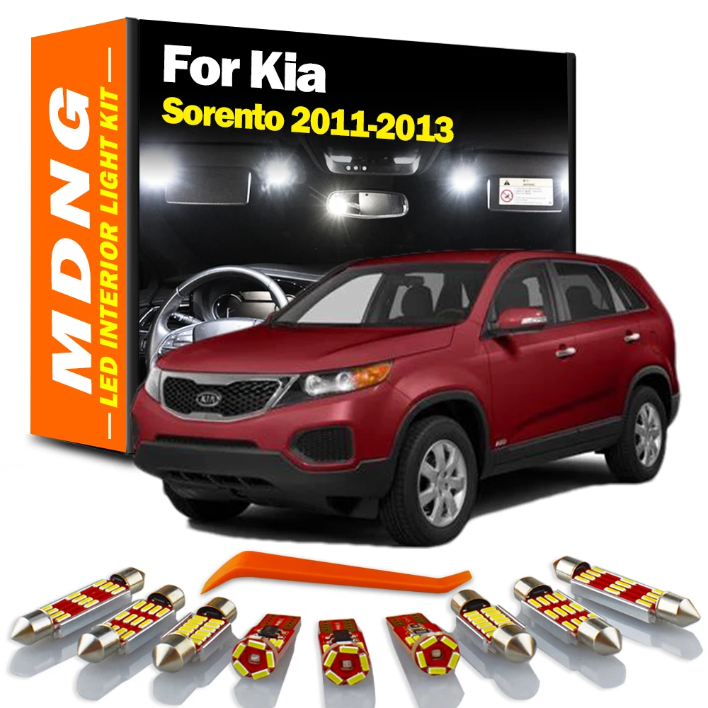 MDNG 8 шт. Canbus внутренний светодиодный светильник комплект для Kia Sorento 2011 2012 2013 карта