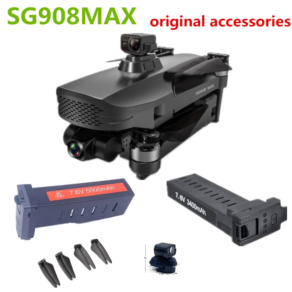 

SG908MAX Drone Original Accessories Battery 7.6V 3400mAh / 5000 mAh / Propeller Maple Leaf Use For SG908 MAX1 Drones Parts