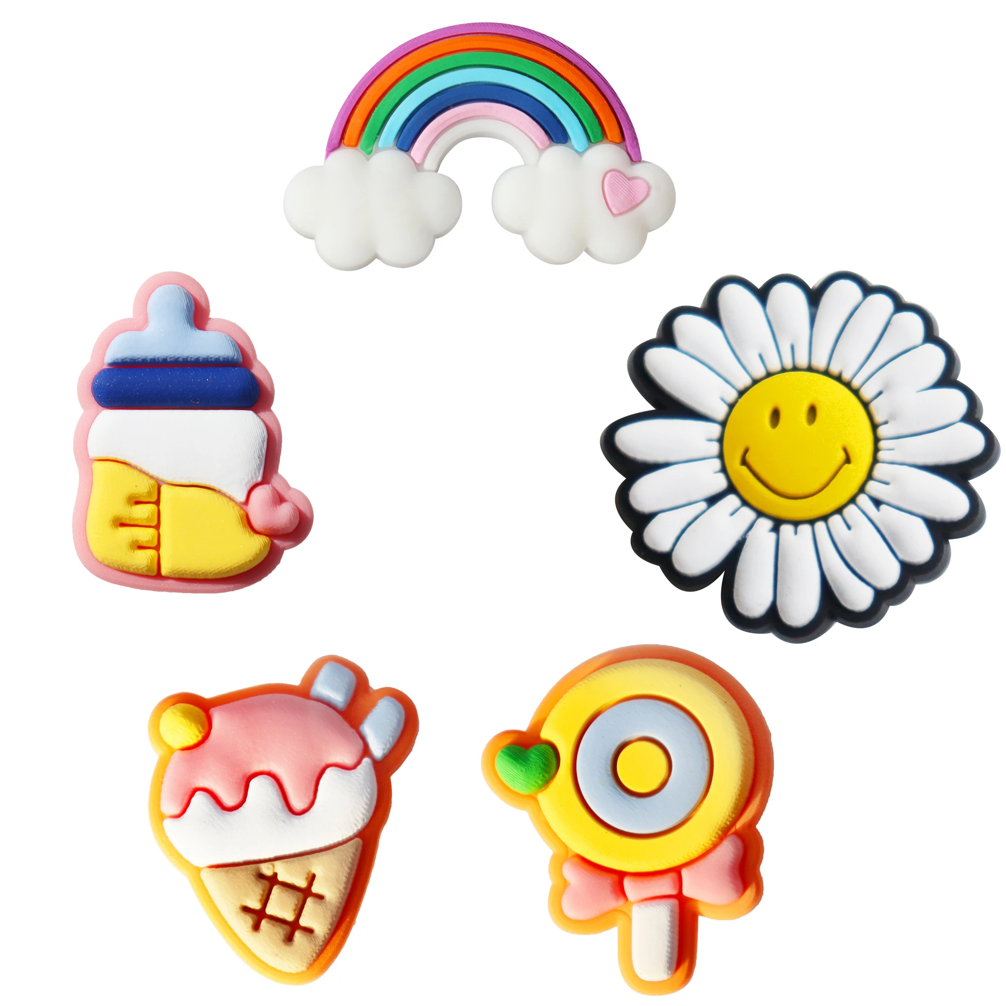 20-500PCS jibz Wholesale Random Cartoon Animal Shoe Charms Decrations For Croc Charms Buckle Kids X-mas Gifts Shoe Accessories