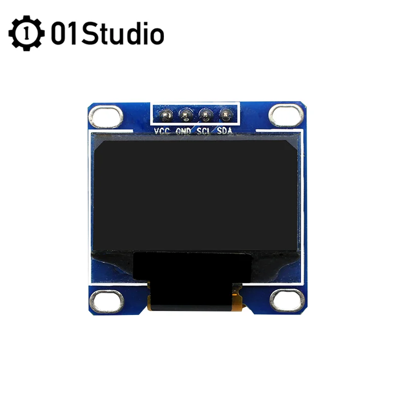 Фото 01Studio 0,9 дюйма 0,9 дюйма OLED I2C 4-контактный белый модуль дисплея Screnn Board для PyBoard Micropython №4