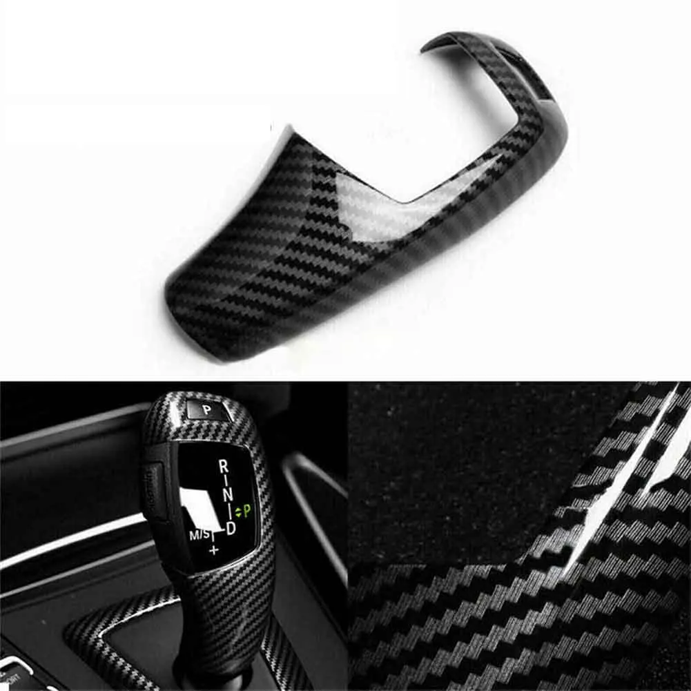 

For BMW X3 X4 X5 X6 F20 F22 F30 F32 F10 Carbon Fiber Gear Shift Bezel Cover Trim Fit Car Interior Parts Covers High Quality