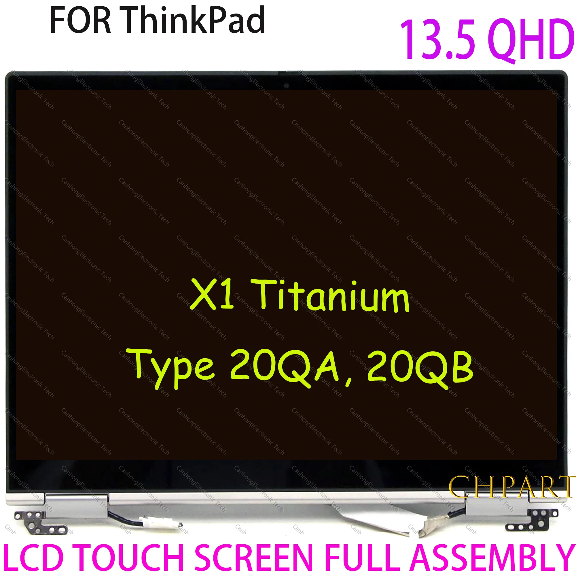 

13.5" QHD IR HPD IPS LCD Screen For Lenovo Thinkpad X1 Titanium Type 20QA 20QB Laptop Replacement Panel Display Full Assembly