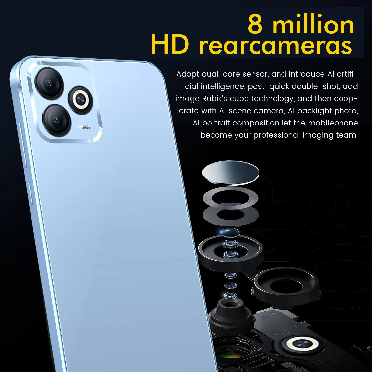 Фото Smartphone Android X6 Pro 6.0 inch 2 RAM 16GB ROM 3500mah Battery Mobile phone Google Play Dual SIM 5+8MP Cell phones №5