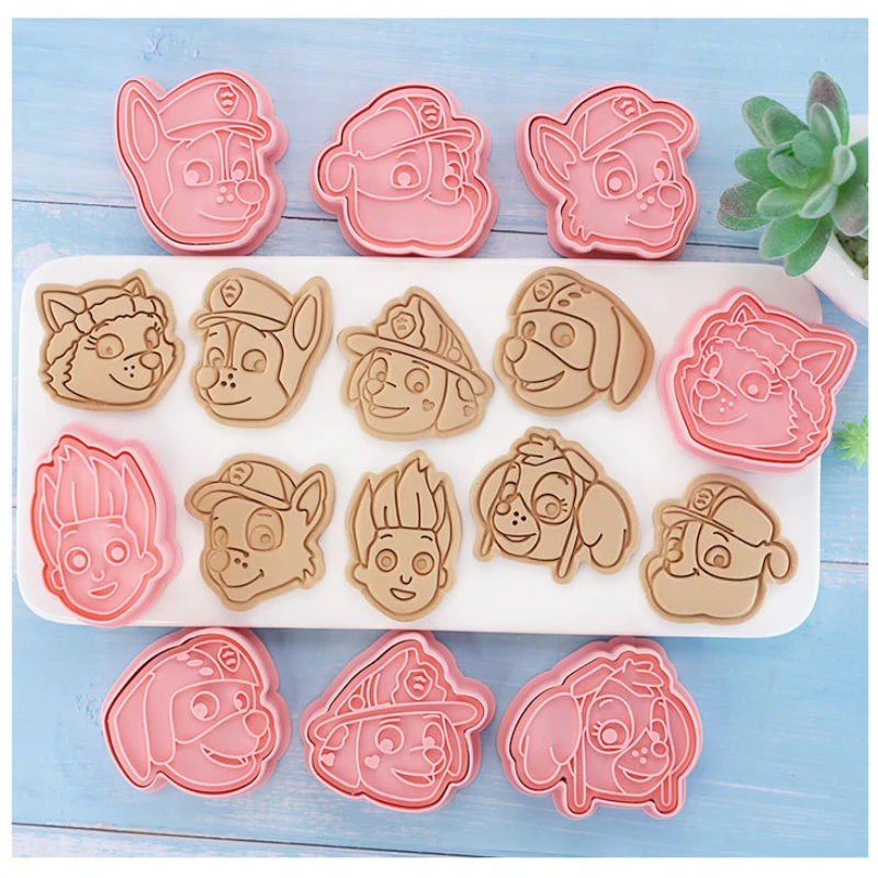 

8pcs/set Paw Patrol DIY Mold Animal Cookie Toy Boy Kid Kitchen Model Puppy Dog Birthday Gift Biscuit Mold Party Baking