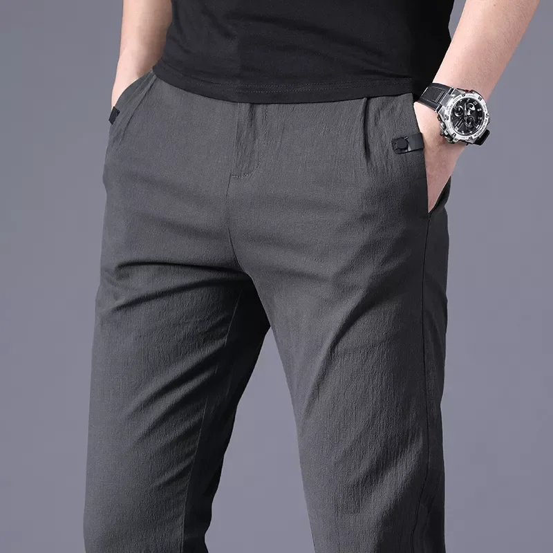 

2023NEW New Autumn Men's Business Slim Casual Pants Fashion Classic Style Elasticity Trousers Male Brand Gray Navy Blue Blac