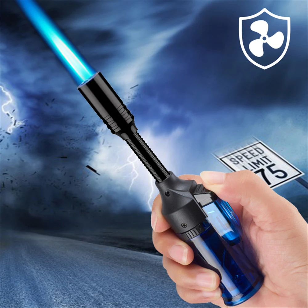 

360 Degree Rotation Torch Lighter Jet Flame Butane Gas Lighters Turbo Windproof Refillable Ignition Gun Outdoor Camping BBQ Tool