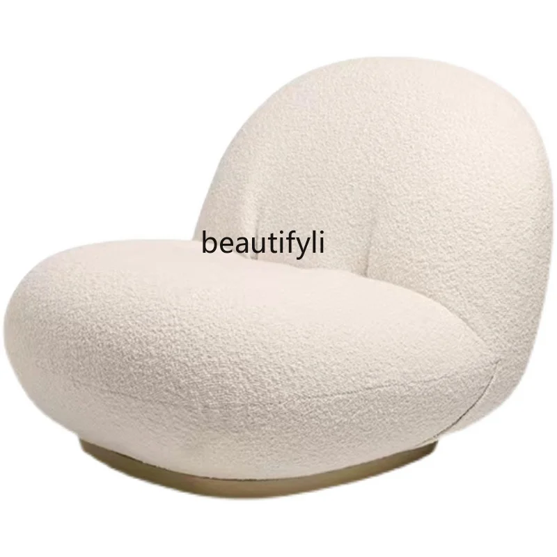 

Simple FRP Art Couch Tatami Lambswool Armchair Bedroom Hotel Apartment Villa accent chairs for living room bedroom chair