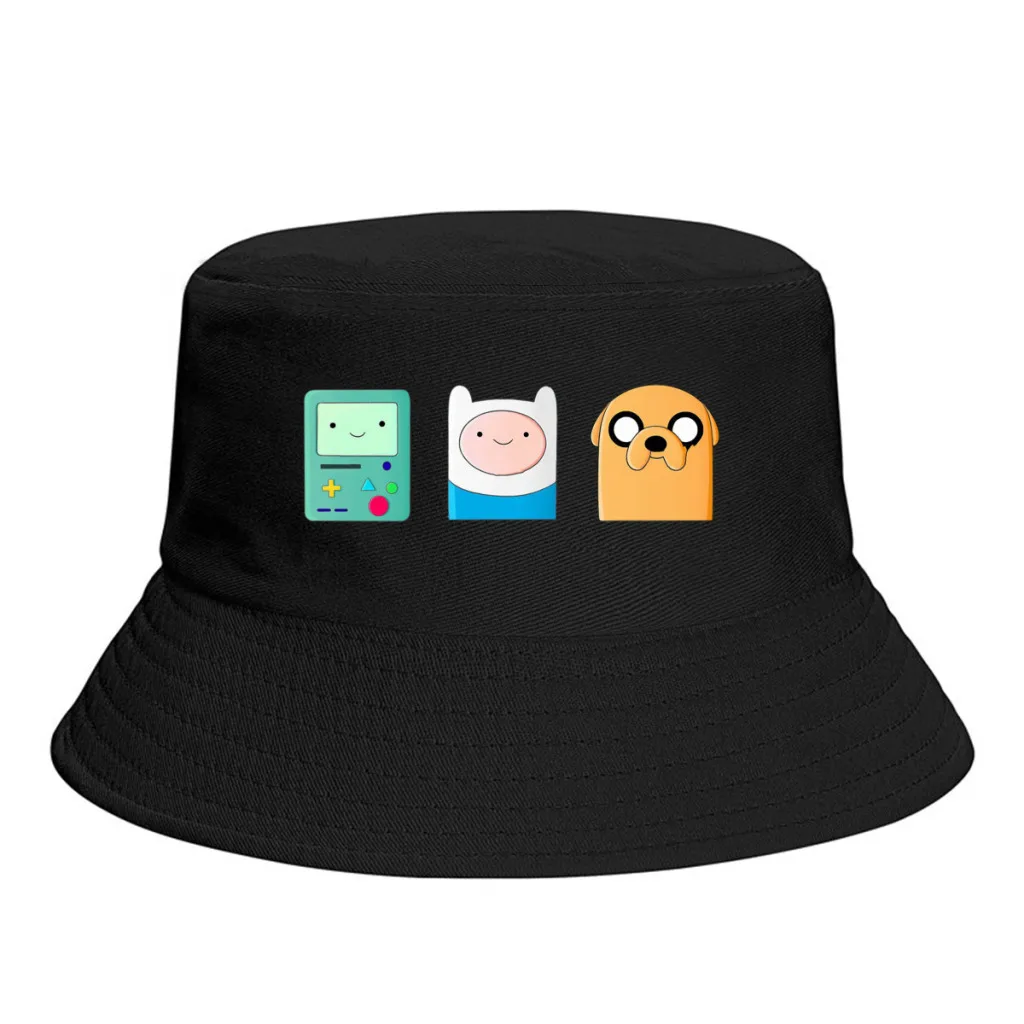 

Good Boys Finn Jake BMO Men Women Bucket Hat Camping Windproof Thick Panama Cap Visor Sun Hats Fisherman Caps