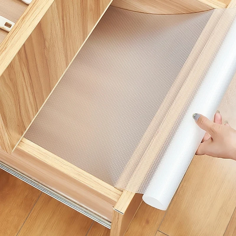 

Goods Shelves Transparent Non Slip For Wardrobe Cupboard Kitchen Rack Drawer Liner Cabinets Pad Mat Durable Multi-Function Tools