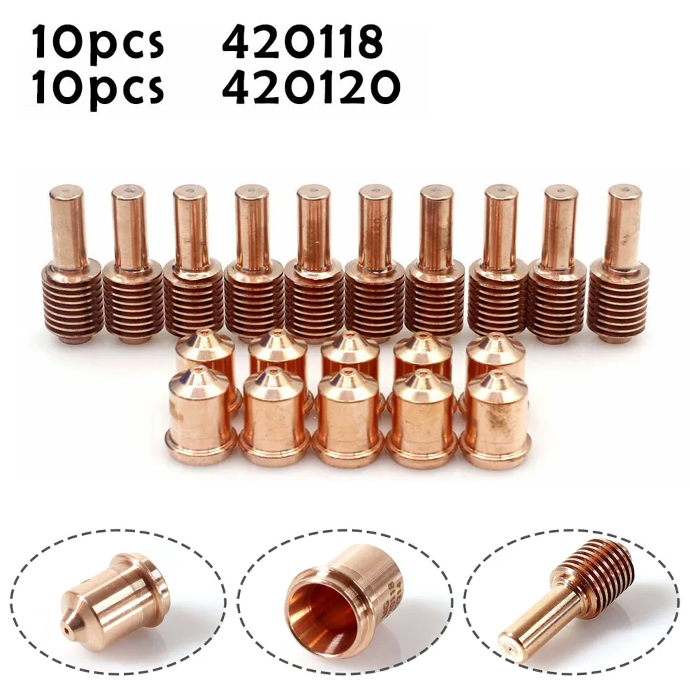 

20pcs 30XP Aftermark 420118 Plasma Torch Nozzle 420120 Plasma Torch Electrode Plasma Cutting Machine Torch WSP-00064 WSP-00063