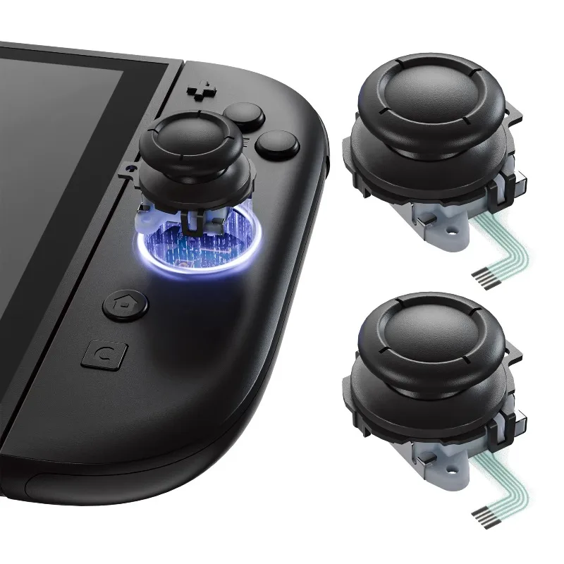 Фото Сменные 3D-джойстики eXtremeRate для Nintendo Switch 2 JoyCon, левый и правый аналоговые стики с инструментами для ремонта №2