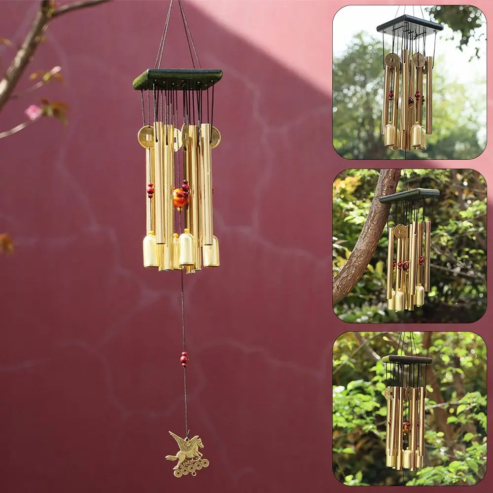 

Outdoor Garden Yard Home Decor Wind Chimes Copper Bells Hanging Ornament Aluminum Tubes