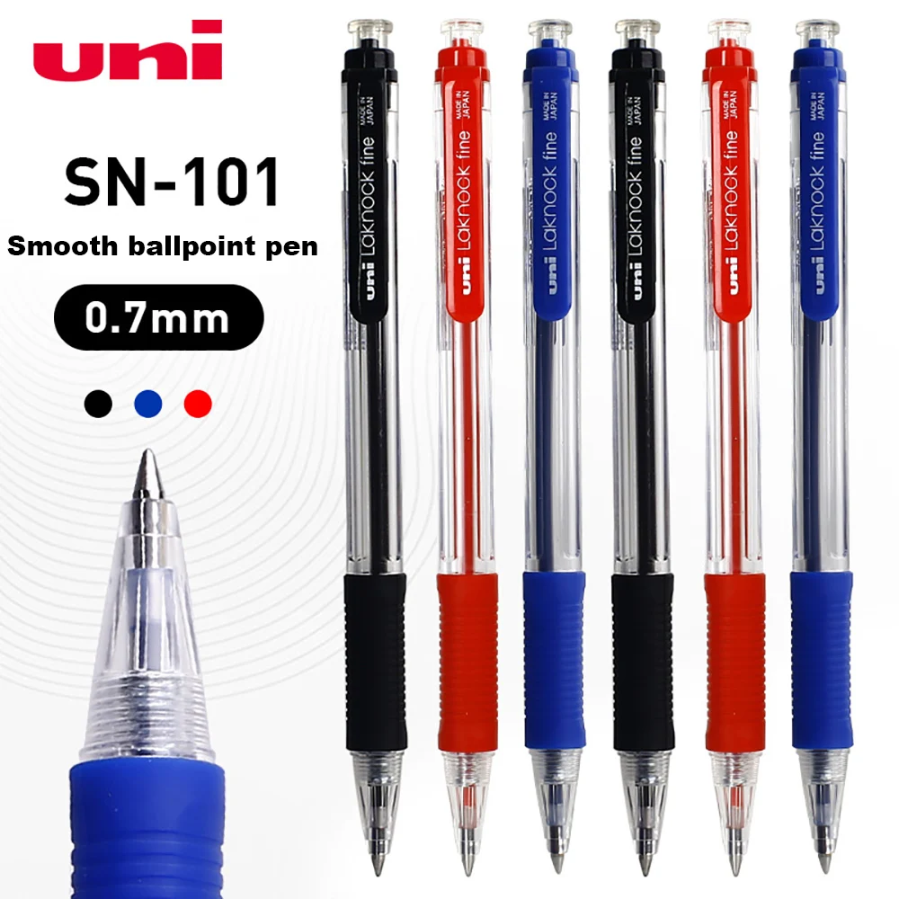 

12 Pcs Uni Gel Pens SN-101 for Students with 0.7mm Ballpoint Pen Push-type Signature Pen Smooth Business Office Stationery