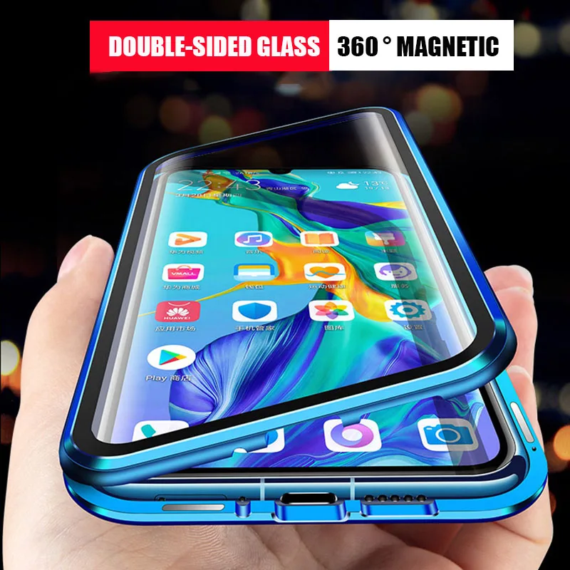 

360 Magnetic Adsorption Metal Case For Samsung Galaxy S21 Ultra Plus A51 A32 A52 A22 A72 A71 A51 A31 A70 A50 A21S A11 M51 M31
