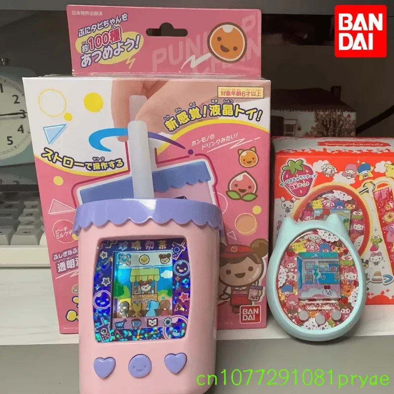 Фото Электронная игра Bandai Original Tamagotchi Smart Meets Pix: Напиток Тапиока Баббл-Ти, Детская игрушка Кавай, Рождественский подарок №2
