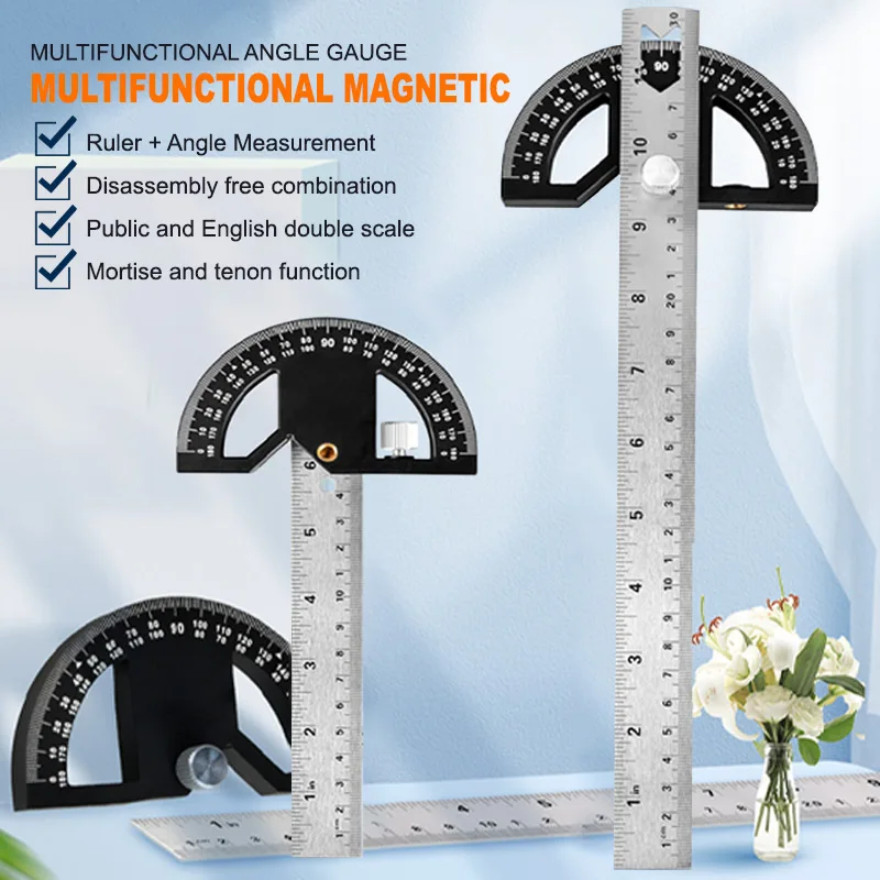 

Aluminum Alloy Carpentry Angle Ruler Carpentry Edge Ruler Carpentry Marking Ruler Carpentry Design Ruler Protractor Angle Gauge