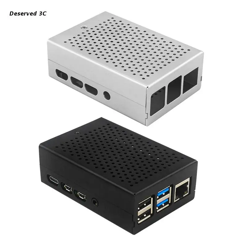 

Металлический кулер R9CB для Raspberry Pi 4, Модель B, охлаждающий вентилятор, охлаждающий корпус для рассеивания тепла