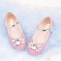 new children princess shoes baby girls flat bling leather sandals fashion sequin soft kids dance party sparkly shoes girls shoe