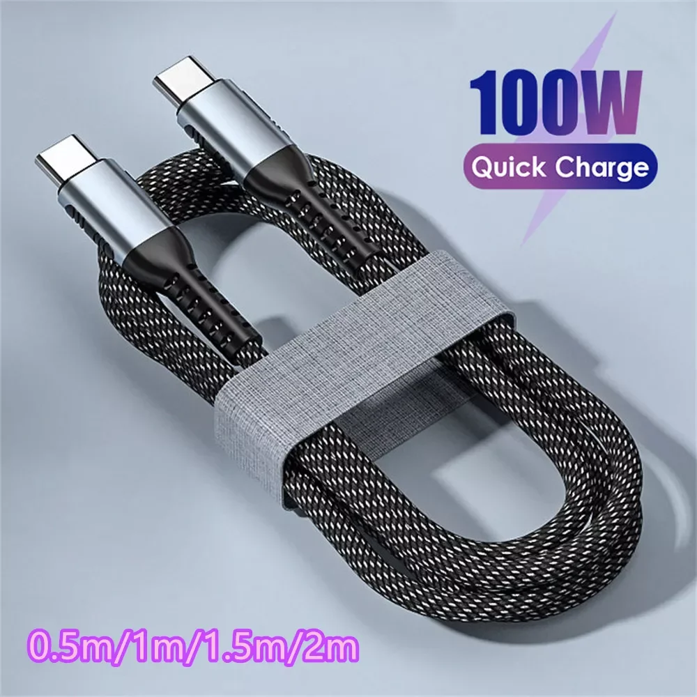 

5A USB C To USB Type C PD 100W Fast Charger Cable For PC phone Quick Charging Wired Data Cord
