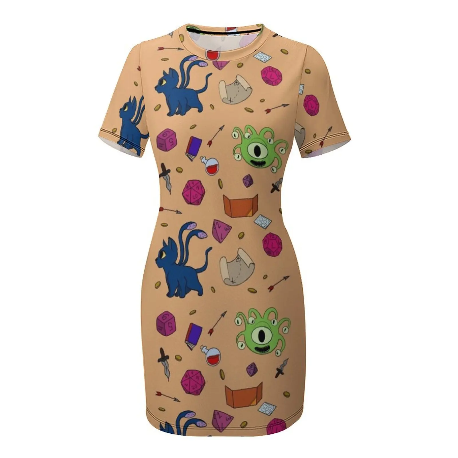 Женское платье DnD из полиэстера и спандекса