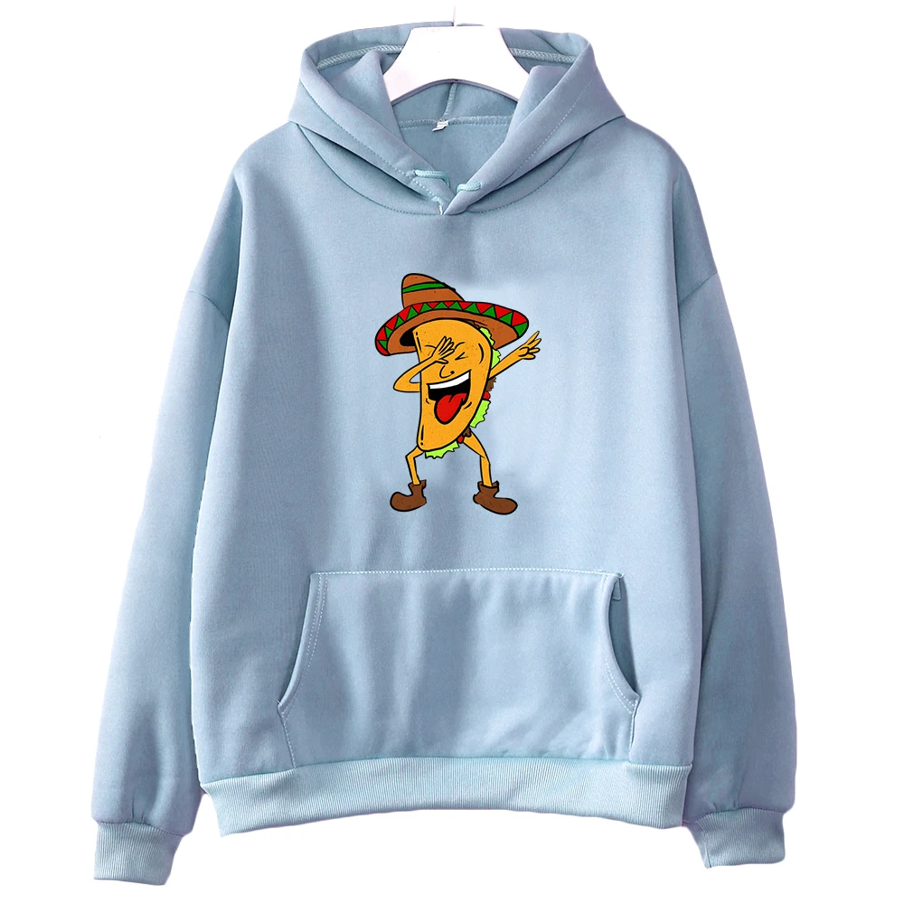 Dabbing Taco Cinco De Mayo Hoodies  Funny Mexican Dab Printed Sweatshirt Women Men Cartoon Retro Pullovers Hooded Clothes Hoodie