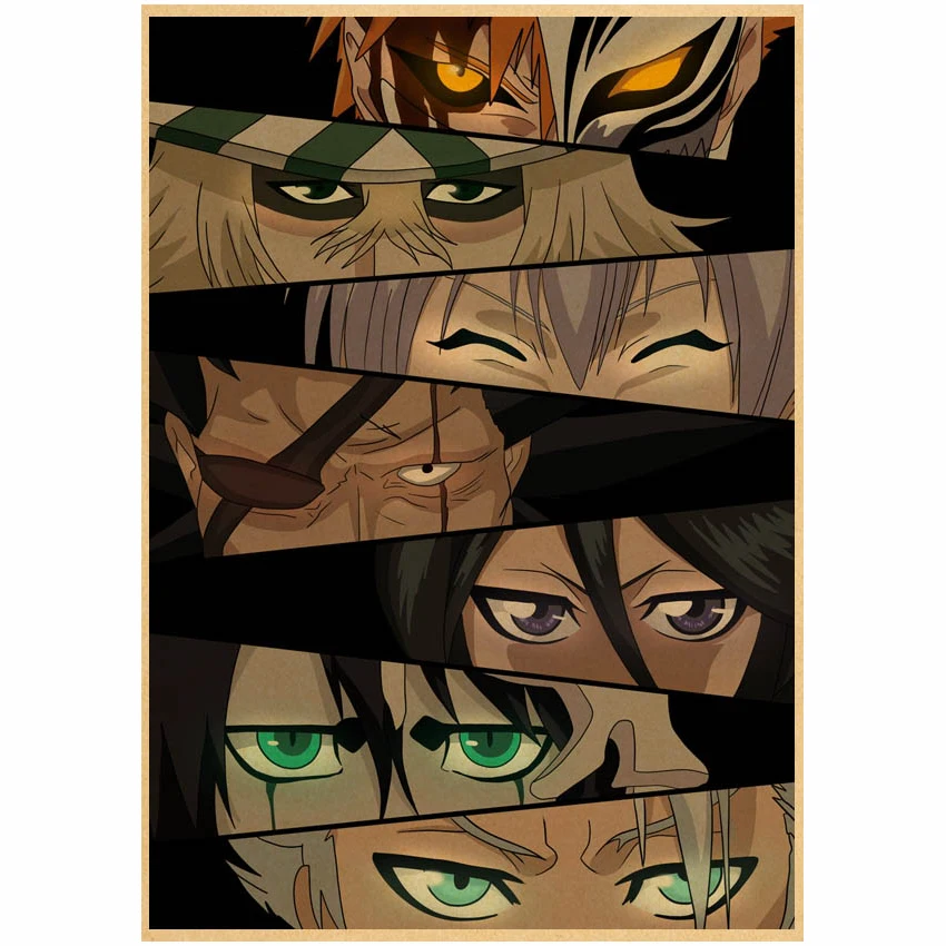 Японское аниме крафт-бумага классическое настенное искусство картина