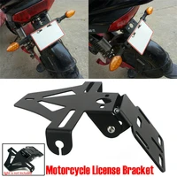 motorcycle fender license plate holder mount bracket kit adjusted black for bike