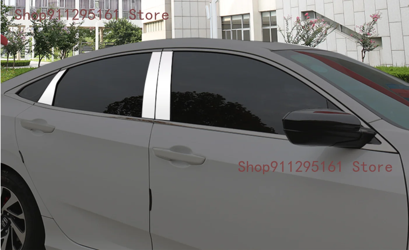 

Стальные детали, обшивка для центральной стойки окна, подходит для Honda Civic Sedan 10, 2016, 2017, 2018, 2019, аксессуары для украшения