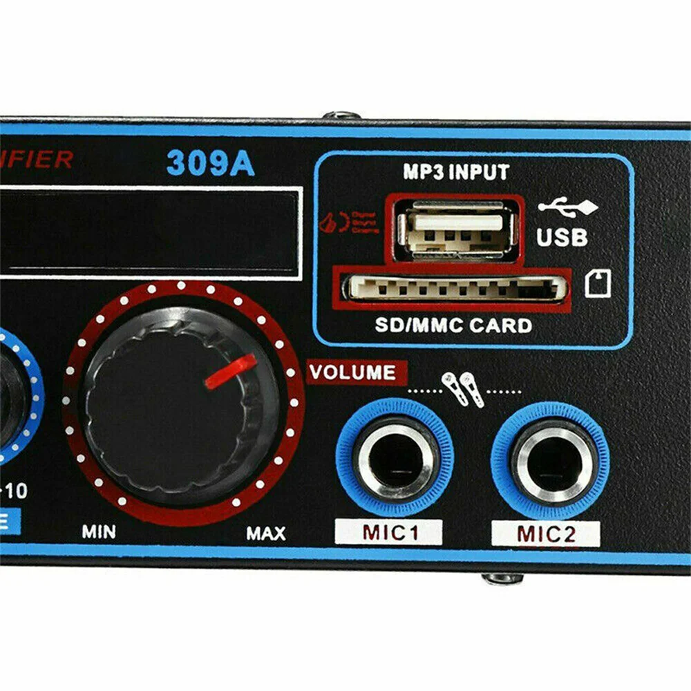 BT-309A 800 Вт домашние Автомобильные усилители 2 канала Bluetooth 5 0 объемный звук FM USB