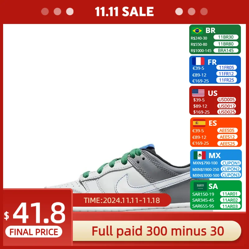 Детские шорты Nike Dunk Low Anti Kick с амортизацией и низким верхом серые синие средние