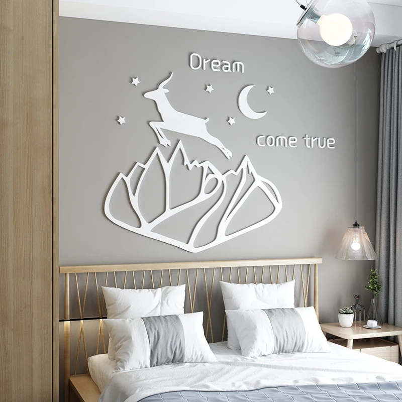 

Креативный постер WS283 у прикроватной 3D главной спальни, гостиной, фона телевизора, настенной компоновки, самоклеящийся