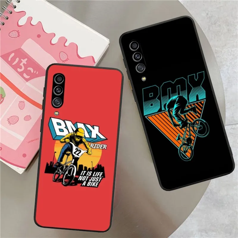 Bike Cell Phone Case For Samsung Galaxy S23 S22 S21 S10 S9 S8 Plus Ultra Black Soft Phone Cover Funda