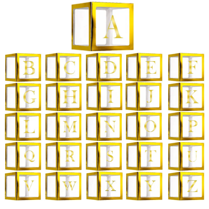 

Fashion Golden Balloons Box Wedding Love Christmas Decoration Balloon New year Birthday Party Baby Shower Supplies Decorations
