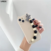 cute candy colors bear chain wristband girl soft case for iphone 11 12 13 pro max 7 8 6 6s plus xr x xs mini se 2 cover fundas